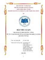 tiểu luận môn kinh tế chính trị mác lênin đề tài các giai đoạn phát triển của cách mạng công nghiệp và xu hướng phát triển ở việt nam