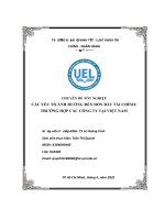 chuyên đề tốt nghiệp các yếu tố ảnh hưởng đến đòn bẩy tài chính trường hợp các công ty tại việt nam