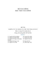 đề tài nghiên cứu tác động của việc fed tăng lãi suất môn lý thuyết tài chính tiền tệ