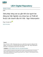 giải pháp nang cao sự gắn két người lao động viện dầu khí việt nga