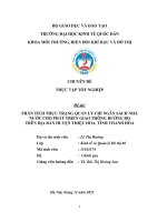 Chuyên đề thực tập tốt nghiệp: Phân tích thực trạng quản lý ngân sách nhà nước cho phát triển giao thông đường bộ trên địa bàn huyện Thiệu Hóa, tỉnh Thanh Hóa