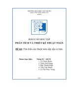 báo cáo bài tập phân tích và thiết kế thuật toán đề tài tìm hiểu các thuật toán sắp xếp cơ bản