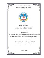 Chuyên đề thực tập tốt nghiệp: Phân tích hiệu quả sử dụng vốn kinh doanh trong CTCP tư vấn khoa học công nghệ xây dựng