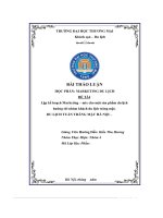 lập kế hoạch marketing mix cho một sản phẩm du lịch hướng tới nhóm khách du lịch trăng mật du lịch tuần trăng mật hà nội