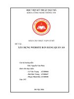 BÁO CÁO THỰC TẬP CƠ SỞ ĐỀ TÀI XÂY DỰNG WEBSITE BÁN HÀNG QUẦN ÁO