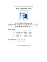 nghiên cứu vật liệu tái chế từ phế thải xây dựng để xử lý nước thải