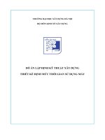 Đồ Án Lập Định Kỹ Thuật Xây Dựng Thiết Kế Định Mức Thời Gian Sử Dụng Máy.pdf
