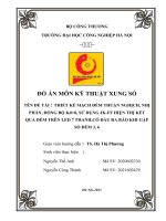 Thiết kế mạch điều khiển đèn LED sáng lan tắt dần với chiều  dài L = 10 sử dụng JK – FF.