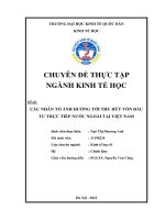 Chuyên đề thực tập: Nghiên cứu các nhân tố ảnh hưởng tới thu hút vốn đầu tư trực tiếp nước ngoài tại Việt Nam
