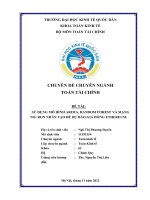 Chuyên đề chuyên ngành: Sử dụng mô hình ARIMA, Ramdom Forest và mạng nơ-ron nhân tạo để dự báo giá đồng Ethereum