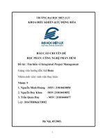 BÁO CÁO CHUYÊN ĐỀ HỌC PHẦN CÔNG NGHỆ PHẦN MỀM Đề tài Tìm hiểu về Integrated Project Management