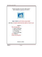 chủ đề ô nhiễm môi trường biển ở việt nam