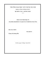 báo cáo tham quan ngành logistics và quản lý chuỗi cung ứng cảng container quốc tế tân cảng hải phòng tc hict