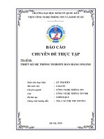 Chuyên đề thực tập: Xây dựng hệ thống Website bán hàng online