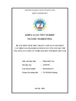 Khóa luận tốt nghiệp: Phân tích thực trạng và đề xuất giải pháp cải thiện sản phẩm 90 ngày cùng con dậy thì tỏa sáng của Công ty TNHH Giáo dục WeGrow Việt Na