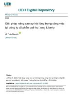 giải pháp nâng cao sự hài lòng trong công việc của người lao động công ty lyberty