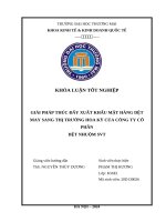 Giải pháp thúc đẩy xuất khẩu mặt hàng dệt may sang thị trường hoa kỳ của công ty cổ phần dệt nhuộm SVT