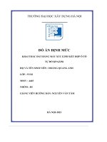 đồ án định mức khai thác đất bằng máy xúc e2503 kết hợp ô tô tự đổ kpaz256