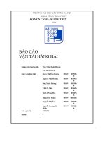 báo cáo vận tải hàng hải đề tài tìm hiểu vận tải hàng hải hàng container