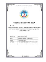 Chuyên đề tốt nghiệp: Đánh giá tác động của quá trình đô thị hóa đến sử dụng đất nông nghiệp và đời sống người dân tại địa bàn thành phố Yên Bái