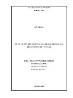 Khóa luận tốt nghiệp: Xử lý tài sản thế chấp tại ngân hàng thương mại theo pháp luật Việt Nam