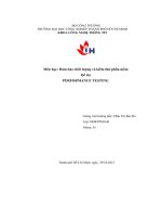 môn học đảm bảo chất lượng và kiểm thử phần mềm đề tài performance testing