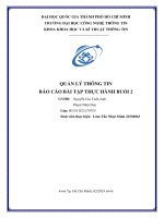 quản lý thông tin báo cáo bài tập thực hành buổi 2 tham số vào là msgv tengv sodt diachi mshh namhh