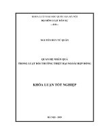 Khóa luận tốt nghiệp: Quan hệ nhân quả trong luật bồi thường thiệt hại ngoài hợp đồng
