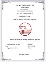 Tiểu luận: Các yêu cầu của việc soạn thảo văn bản pháp luật