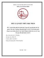 Anh/ chị hãy phân tích, bình luận về quan hệ xung đột giữa nhu cầu quản lý Nhà nước về phòng, chống dịch bệnh Covid-19 với bảo đảm quyền riêng tư của cá nhân, nhìn từ việc công bố thông tin bệnh nền của ca tử vong liên quan đến dịch bệnh Covid-19.