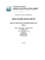 quản trị kinh doanh quốc tế đề tài tổng quan về kinh tế quốc tế tuần 4