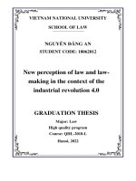 Luận văn tốt nghiệp: New perception of law and lawmaking in the context of the industrial revolution 4.0