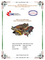 tiểu luận môn học thực hành động cơ diesel quy trình tháo ráp bơm cao áp ve những chú ý khi tháo ráp dấu tháo ráp