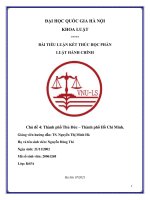 Thành phố Thủ Đức – Thành phố Hồ Chí Minh: bài tiểu luận kết thúc học phần Luật hành chính