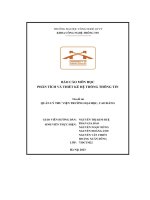báo cáo môn học phân tích và thiết kế hệ thống thông tin quản lý thư viện trường đại học cao đẳng