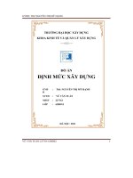 đồ án định mức xây dựng