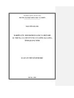 Luận án tiến sĩ sinh học: Nghiên cứu thành phần loài  và phân bố ấu trùng, cá con ở vùng cửa sông Ka Long, tỉnh Quảng Ninh