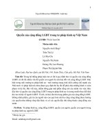 Tiểu luận: Quyền của cộng đồng LGBT trong tư pháp hình sự Việt Nam