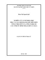 Luận án tiến sĩ địa lý: Nghiên cứu cơ sở khoa học phục vụ xác định ranh giới trên biển với sự trợ giúp của công nghệ GIS” (Các tỉnh từ Bình Thuận đến Cà Mau)