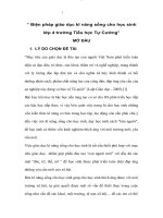 Đề tài nghiên cứu khoa học: Biện pháp giáo dục kĩ năng sống cho học sinh lớp 4 trường Tiểu học Tự Cường