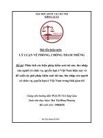 Tiểu luận: Phân tích các biện pháp kiểm soát tài sản, thu nhập của người có chức vụ, quyền hạn ở Việt Nam hiện nay và đề xuất các giải pháp kiểm soát tài sản, thu nhập của người có chức vụ, quyền hạn ở Việt Nam trong thời gian tới