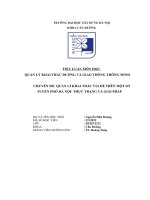 tiểu luận môn học quản lý khai thác đường và giao thông thông minh chuyên đề quản lí khai thác vỉa hè trên một số tuyến phố hà nội thực trạng và giải pháp