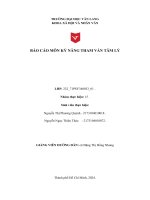 báo cáo môn kỷ năng tham vấn tâm lý