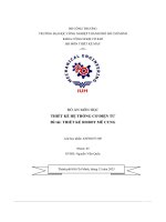 đồ án môn học thiết kế hệ thống cơ điện tử đề tài thiết kế robot mê cung