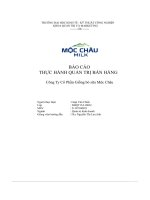 báo cáo thực hành quản trị bán hàng công ty cổ phần giống bò sữa mộc châu