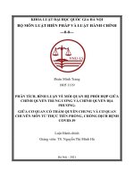 Tiểu luận: Phân tích, bình luận về mối quan hệ phối hợp giữa chính quyền trung ương và chính quyền địa phương; giữa cơ quan có thẩm quyền chung và cơ quan chuyên môn từ thực tiễn phòng, chống dịch bệnh covid-19