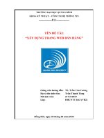 đề tài xây dựng trang web bán hàng