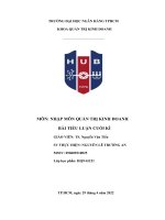 tại sao nhà quản trị cần phải có tư duy kinh doanh trên cơ sở tìm hiểu thông tin một doanh nghiệp cụ thể anh chị hãy trình bày nhận định của mình về tư duy kinh doanh của doanh nghiệp đó