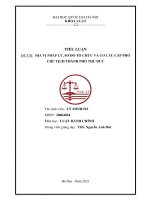 Tiểu luận: Địa vị pháp lý, sơ đồ tổ chức và cơ cấu cấp phó chủ tịch thành phố Thủ Đức