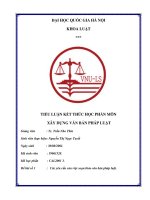 Tiểu luận kết thúc học phần môn xây dựng văn bản pháp luật